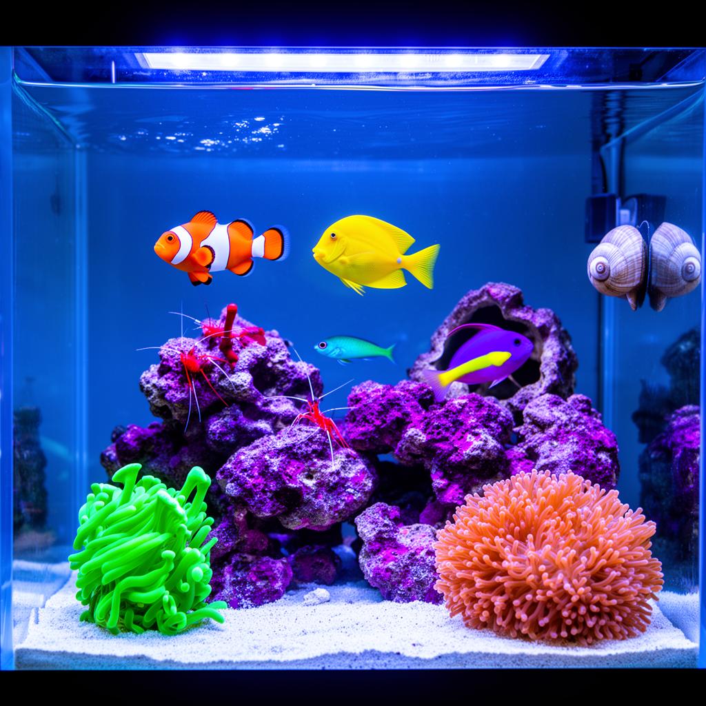 A stocked reef tank tracked in the app